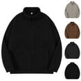 thumbnail image 1 of Lovskoo 2024 Mens Winter Coats Polar Fleece Thick Thermal Casual Pocket Long Sleeve Zipper Jacket Khaki, 1 of 4
