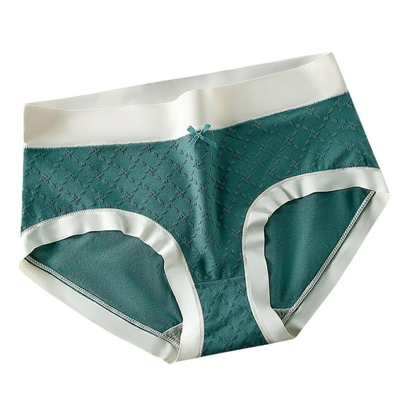 Lovskoo 2024 Plus Size Underwear for Women Breathable Comfortable Cotton Panty High Waisted Full Coverage Briefs Navy