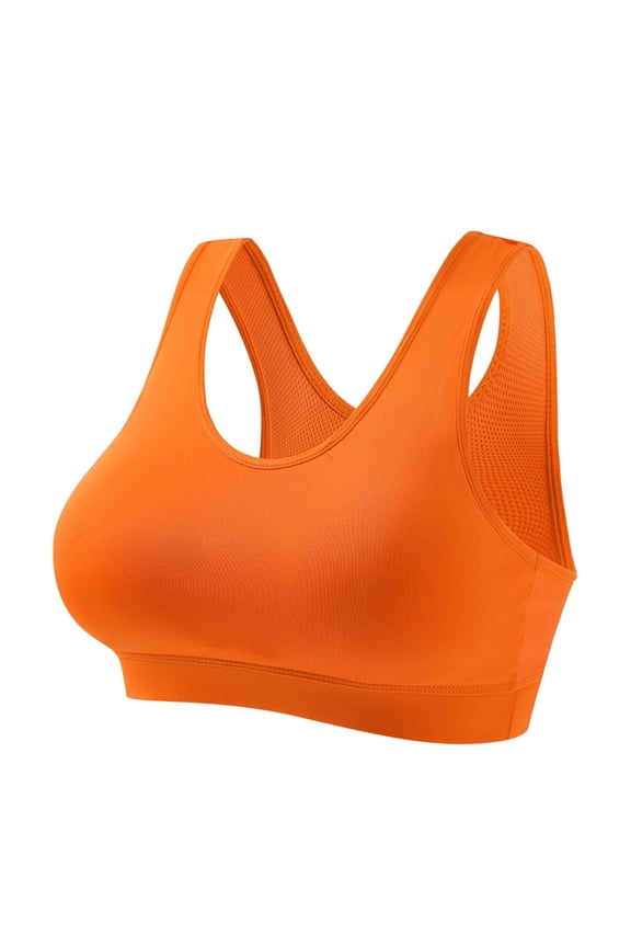 2024 Sports Bra for Women Shockproof Running Beautiful Back Yoga Vest High Strength Wirefree Gathering Sports Bra Watermelon Red-2XL