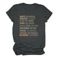 thumbnail image 1 of Lovskoo 2024 Summer Tops Womens Fashion Short Sleeve Round Neck Letter Printed T-Shirt Casual Loose Tops Shirts for Women Dark Gray 2XL, 1 of 1