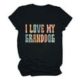 thumbnail image 1 of Lovskoo 2024 Summer Tops Womens Fashion Short Sleeve Round Neck Trendy "I Love My Granddog" Printed T-Shirt Casual Loose Shirt Tops Black 3XL, 1 of 7