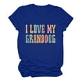 thumbnail image 1 of Lovskoo 2024 Summer Tops Womens Fashion Short Sleeve Round Neck Trendy "I Love My Granddog" Printed T-Shirt Casual Loose Shirt Tops Blue L, 1 of 7