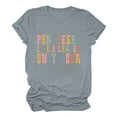 thumbnail image 1 of Lovskoo 2024 Summer Tops Womens Fashion Short Sleeve Round Neck Trendy "Paralegal Like A Lawyer Only Poor" Printed T-Shirt Casual Loose Shirt Tops Gray 2XL, 1 of 7