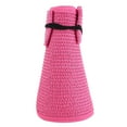 thumbnail image 1 of Lovskoo 2024 Sun Hats for Women Wide Brim Straw Sun Visor Hat Foldable Roll-Up Summer Beach Hat Open Top Hat Hot Pink, 1 of 6