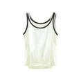 thumbnail image 1 of Lovskoo 2024 Tank Tops for Women Solid Color Casual Summer Trendy Outerwear Sleeveless Solid Color Round Neck Tank Tops White, 1 of 6