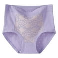 thumbnail image 1 of Lovskoo 2024 Underwear for Womens Plus Size Cotton High Waisted Full Coverage Soft Breathable Stretchy Ladies Briefs Purple, 1 of 7