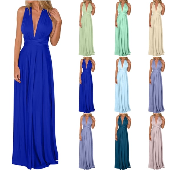 Lovskoo Wedding Guest Dresses for Women Evening Gown Backless Lace-Up Dress Long Cocktail Dresses 2023 Gray