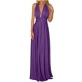 thumbnail image 1 of Lovskoo 2024 Wedding Guest Dresses for Women Evening Gown Backless Lace-Up Dress Long Cocktail Dresses 2023 Purple, 1 of 4