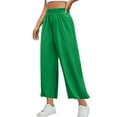 thumbnail image 1 of Lovskoo Women's Lounge Pants Wide Leg Yoga Sweatpants Sports Solid Color Loose Straight Leg Pants Green, 1 of 8
