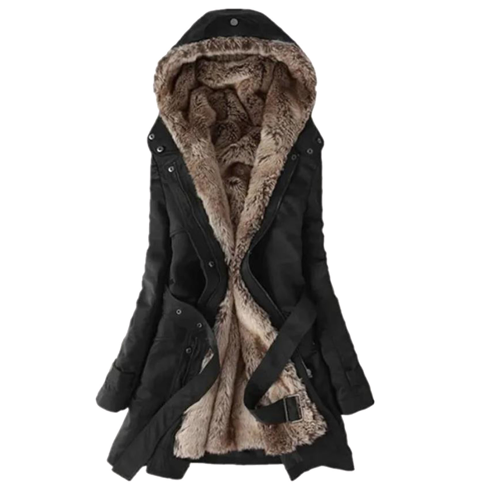 Lovskoo 2024 Winter Coats for Women Quilted Jacket Fleece Lined Hooded ...