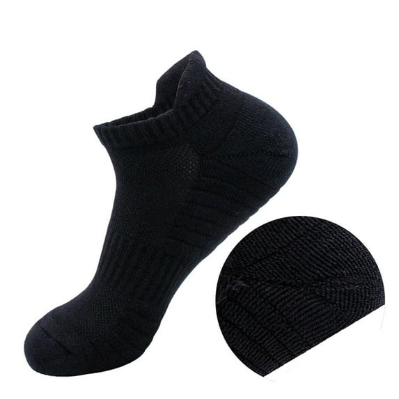 Lovskoo 2024 Women Mens No Show Socks Low Cut Unisex Sweat-Absorbing and Breathable Cotton Socks Solid Color Short Tube Ankle Socks Black-A