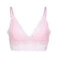 thumbnail image 1 of Lovskoo 2024 Women Wireless Bra T-Shirt Bra Lace Solid One Piece Elastic Comfort Brassiere Underwear Pink, 1 of 9