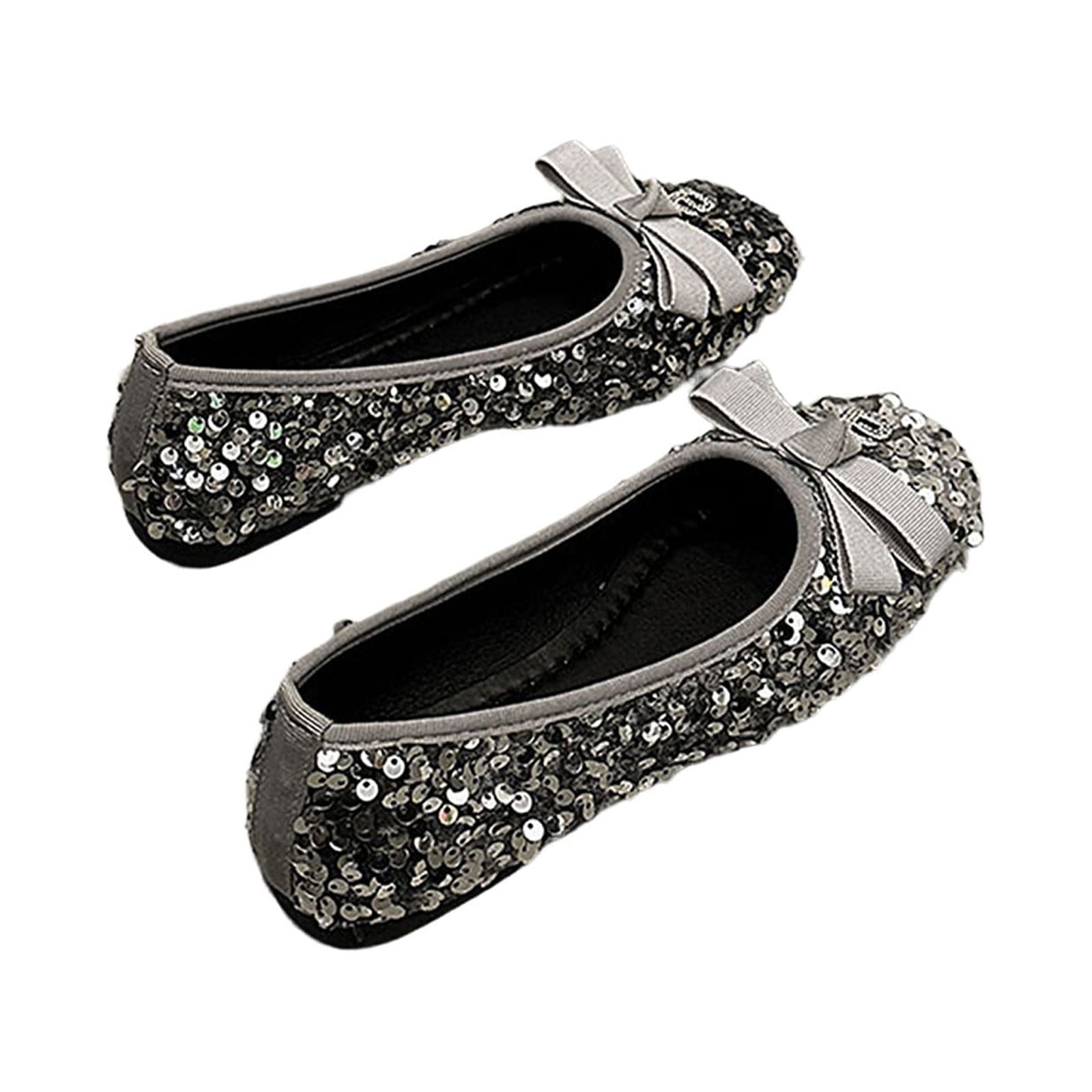 Sequin ballerina fashion flats