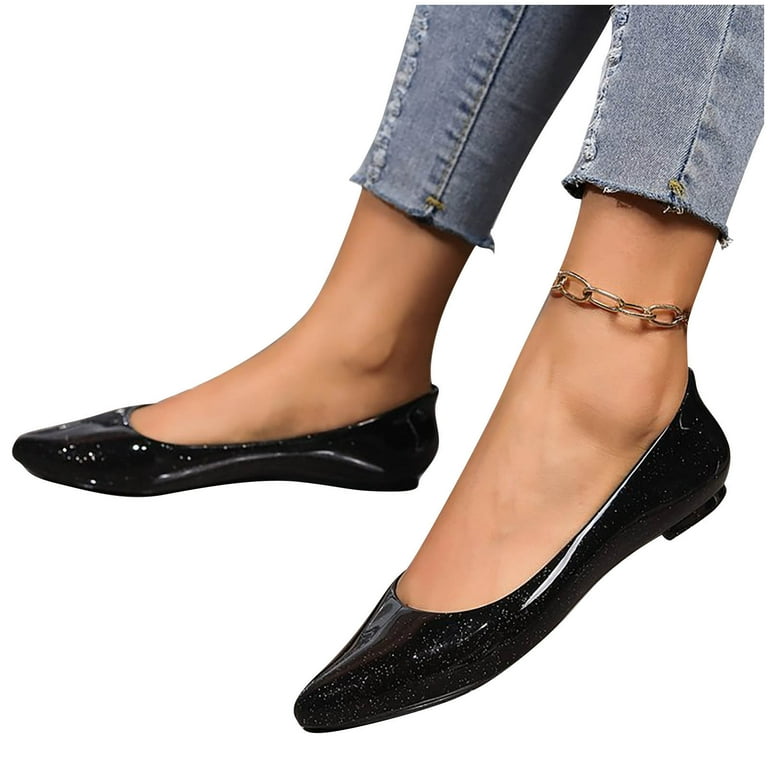 Lovskoo 2024 Women s Ballet Flats Comfortable Casual Dressy Pointed Toe Slip On Summer Sandals Outerwear Low Cut Trendy Solid Color Flat Walking Shoes