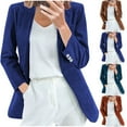 thumbnail image 1 of Lovskoo 2024 Women's Corduroy Blazers Long Sleeve Open Front Button Work Office Jackets Blazer with Pockets Orange, 1 of 7