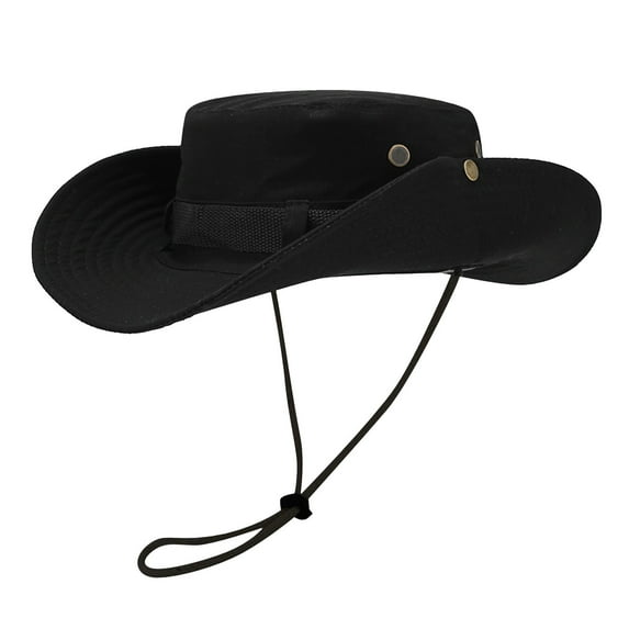 Lovskoo 2024 Women's Fishing Hat Upf 50+ Wide Brim Sun Hat for Women Quick Dry Bucket Hats with Uv Protection for Hiking Beach Hats Black