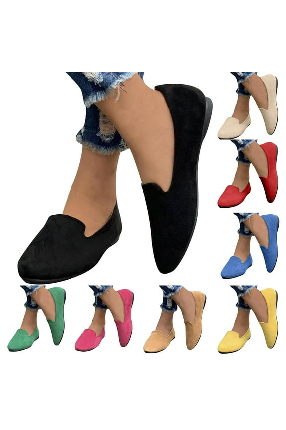 2024 Women's Flats Shoes Pointed Toe Leopard Print Single Shoes Flat Pointed Toe Shallow Mouth A Step Flat with Temperament Shoes Beige