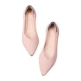 thumbnail image 1 of Lovskoo 2024 Women's Flats Shoes Pointed Toe Womens Casual Comfortable Lightweight Trendy Flat Shoes Ladies Flat Shoes Solid Color Pointed Toe Flat Soft Sole Shoes Pink, 1 of 6
