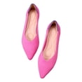 thumbnail image 1 of Lovskoo 2024 Women's Flats Shoes Pointed Toe Womens Casual Comfortable Lightweight Trendy Flat Shoes Ladies Flat Shoes Solid Color Pointed Toe Flat Soft Sole Shoes Hot Pink, 1 of 1