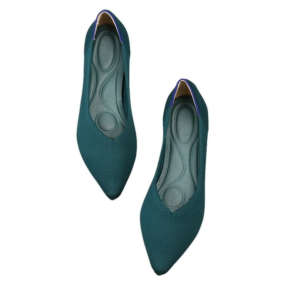 Lovskoo 2024 Women's Flats Shoes Pointed Toe Womens Casual Comfortable Lightweight Trendy Flat Shoes Ladies Flat Shoes Solid Color Pointed Toe Flat Soft Sole Shoes Blue