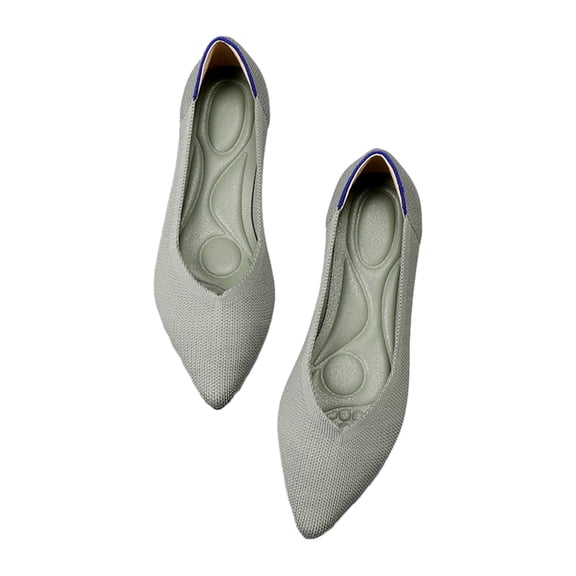 Lovskoo 2024 Women's Flats Shoes Pointed Toe Womens Casual Comfortable Lightweight Trendy Flat Shoes Ladies Flat Shoes Solid Color Pointed Toe Flat Soft Sole Shoes Light Blue