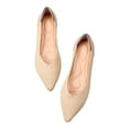 thumbnail image 1 of Lovskoo 2024 Women's Flats Shoes Pointed Toe Womens Casual Comfortable Lightweight Trendy Flat Shoes Ladies Flat Shoes Solid Color Pointed Toe Flat Soft Sole Shoes Khaki, 1 of 6