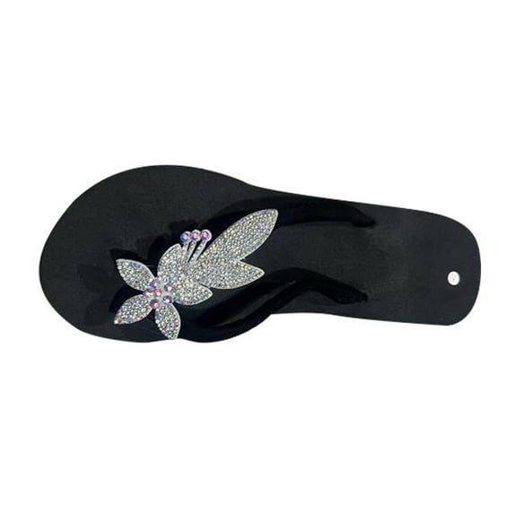 Lovskoo 2024 Women's Flip-Flop Slippers Summer Beach Rhinestones Trendy Platform Sandals White