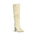 thumbnail image 1 of Lovskoo 2024 Women's Knee High Boots Pointed Toe Chunky Heel Oversized Fall Winter Plush Inner Lining Thick Heels Super High Heels Pointed Toe Long Pile Boots Beige, 1 of 5