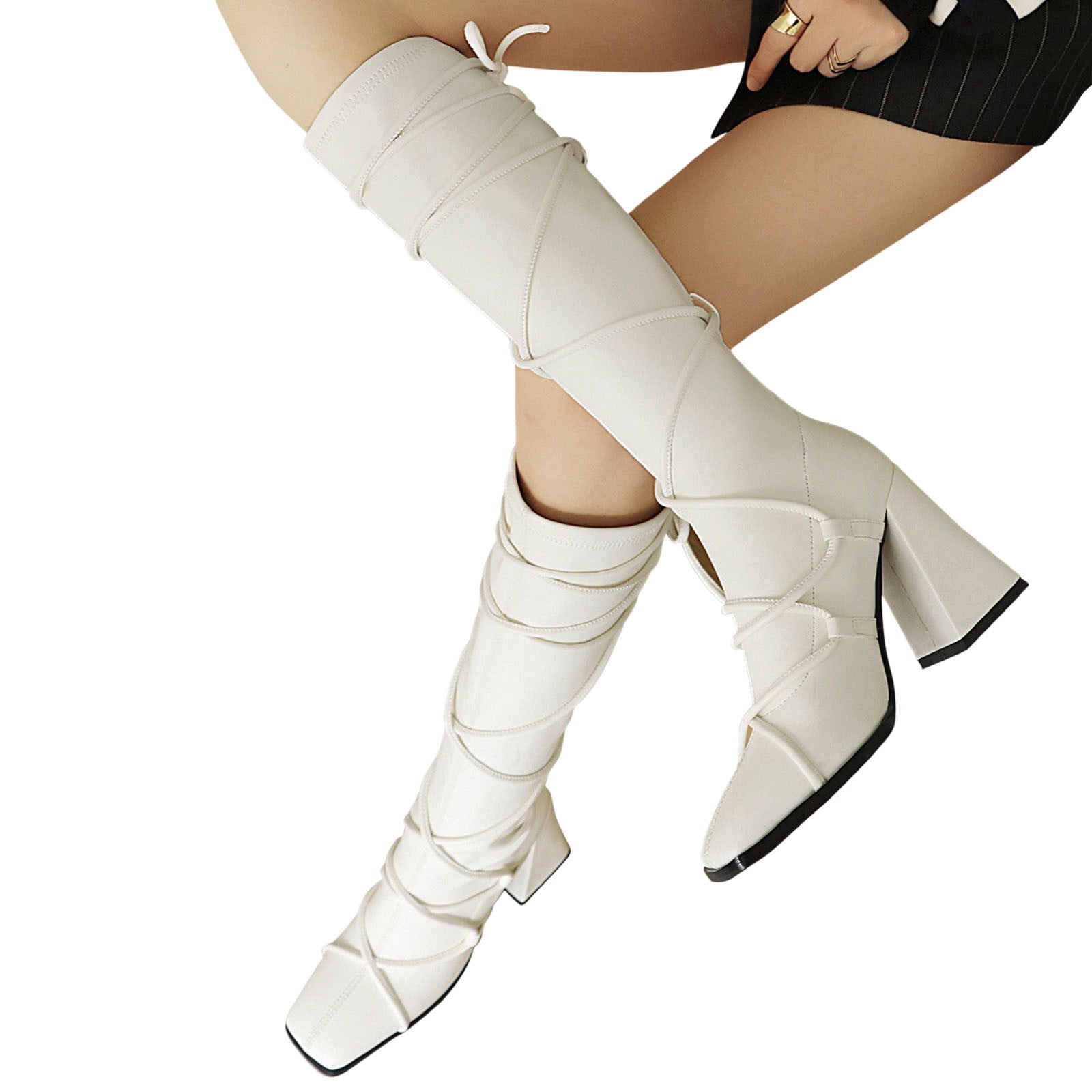 Women’s Over-the-Knee Boots – Round Toe Stylish Tall Winter Boots