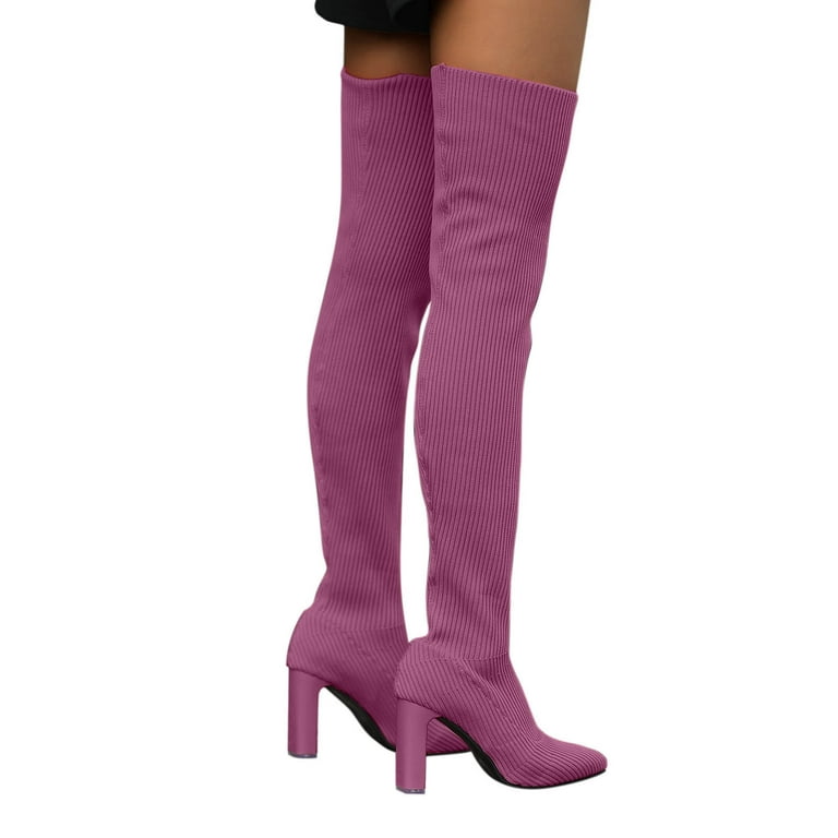 Multi colored thigh high boots hot sale