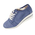 thumbnail image 1 of Lovskoo 2024 Women's Lace Up Wedges Sandals Breathable Plus-Size Platform Lace-Up Sandals Blue, 1 of 5