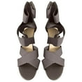 thumbnail image 1 of Lovskoo 2024 Women's Large Sized Stiletto-Heelss Sandals European American High Heels Cross Elastic Strappy Back Zipper Sandals Khaki, 1 of 7