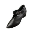 thumbnail image 1 of Lovskoo 2024 Women's Leather Shoes French Slipsole Pointed Shallow Mouth Retro Style Casual Dressy Shoes Black, 1 of 5