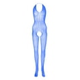 thumbnail image 1 of Lovskoo 2024 Women's Mesh Bodystocking Fishnet Sleepwear High Elasticity Hollow Out Bodysuits One Piece Jumpsuit Nightwear See-Through Gift for Valentine's Day Blue, 1 of 8