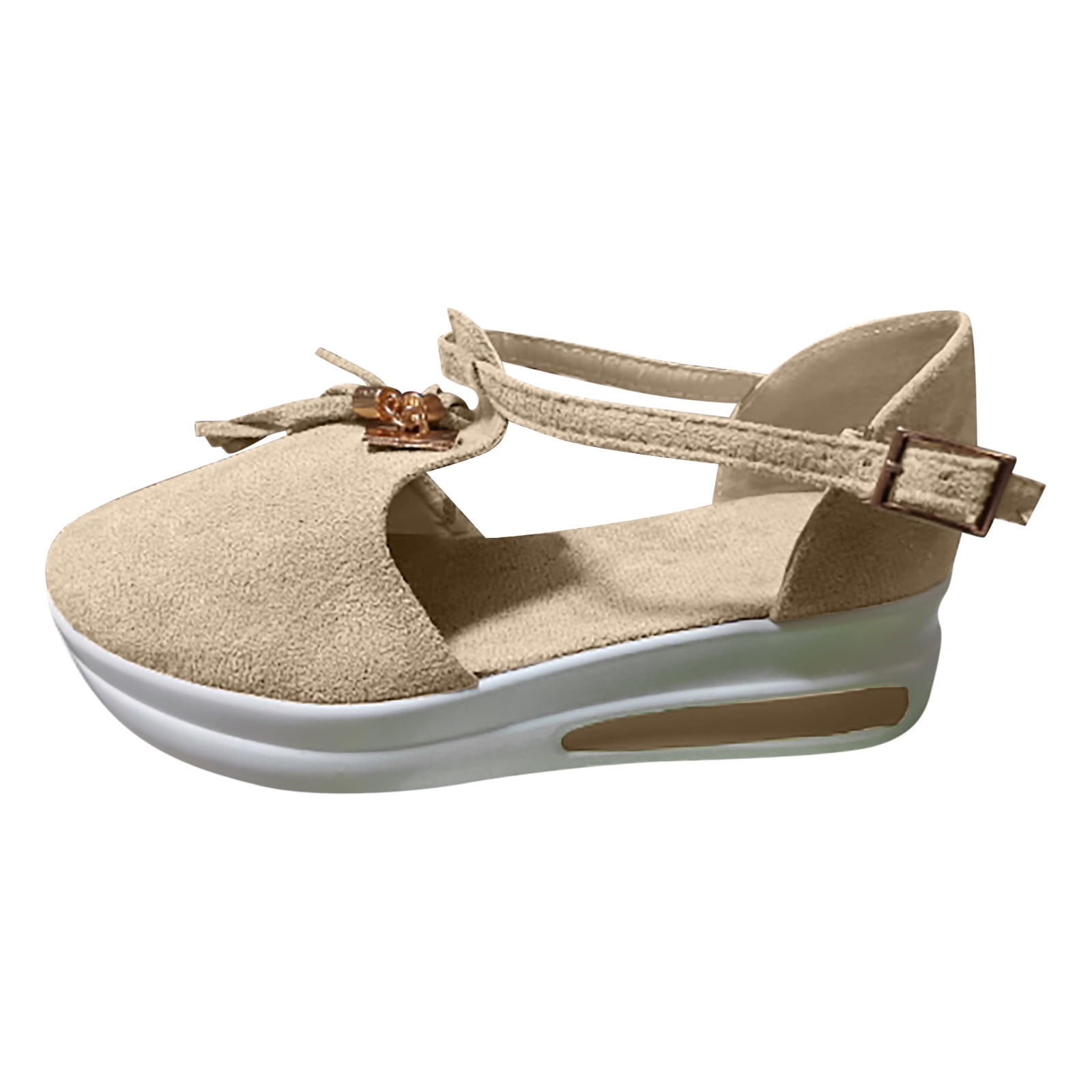 Women's Mesh Round Toe Slingback Ballet Flats - Adjustable Buckle Strap, Breathable Fishnet Sandals, Casual Closed Toe Flat