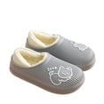 thumbnail image 1 of Lovskoo 2024 Women's Round Toe Cotton Slippers Fall And Winter Outer Wear 2023 Warm Confinement Slippers Bags And Home Slippers Gray, 1 of 6