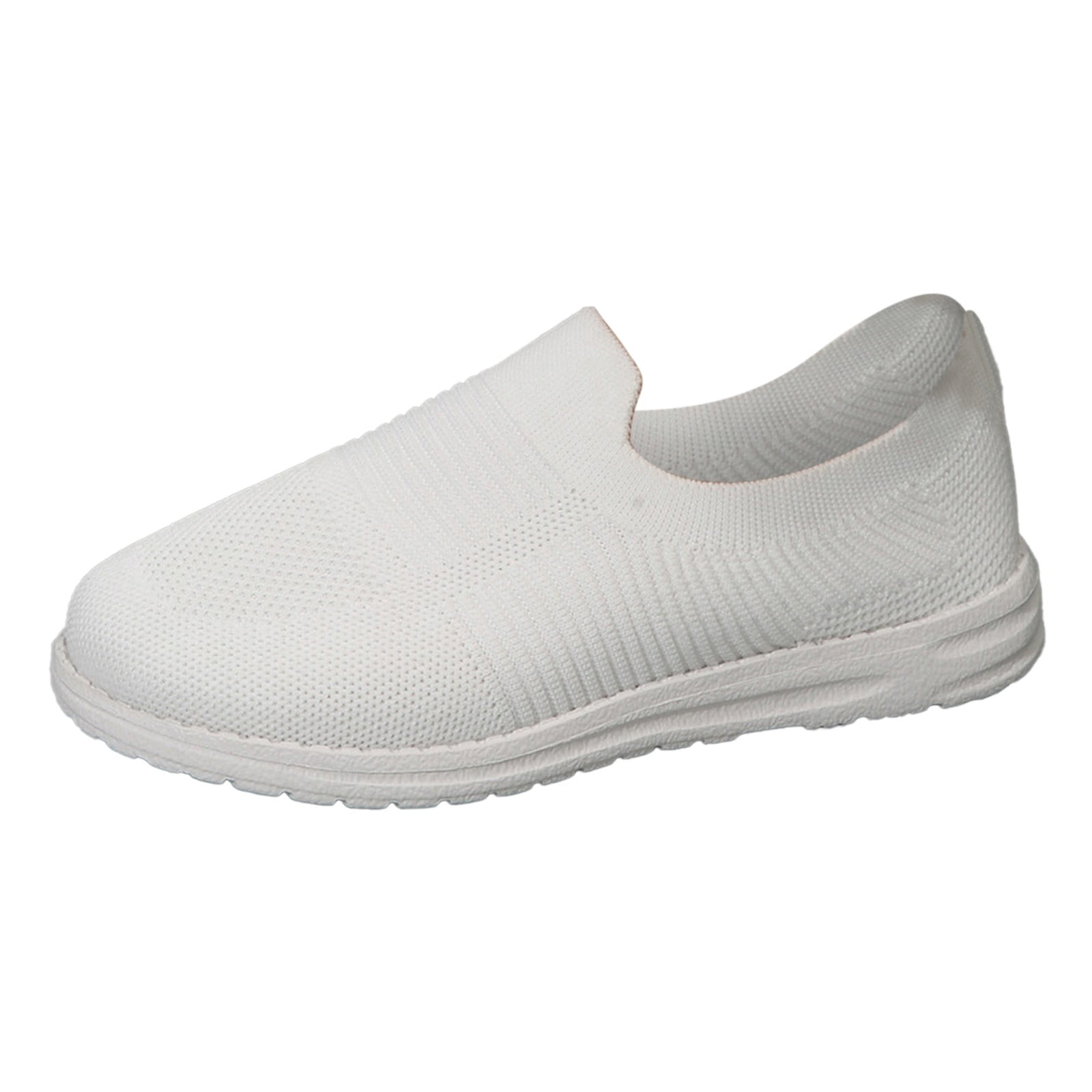 Lovskoo 2024 Women's Slip On Lightweight Mesh Walking Shoes Fashion Outdoor  Casual Sport Shoes Runing Breathable Sneakers White