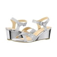 thumbnail image 1 of Lovskoo 2024 Women's Wedge Sandals Open Toe Summer Bohemian Shoes Casual Dressy Ankle Strap Platform Sandals Silver, 1 of 5