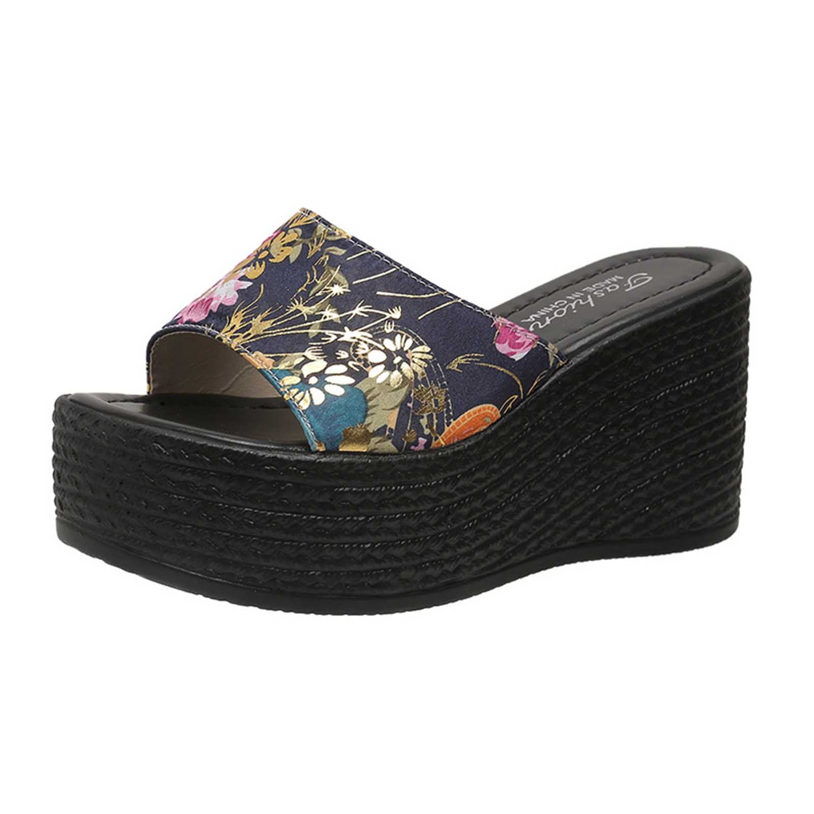 ■JILLSTUART■ Monablack platform square sandals JLSO5E553BK WILD PAIR Womens Black Floral 2