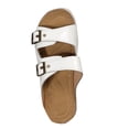 thumbnail image 1 of Lovskoo 2024 Women's Wedge Slipper Open Toe Summer Large Slippers 2024 Hollow Button Slope Heel Multi Color Casual Slippers White, 1 of 5