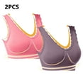thumbnail image 1 of Lovskoo 2Pc Women's Sports Bra Lace Cami Bra Wireless Tank Top Bra Comfortable Everyday Bras For Women Leisure Watermelon Red, 1 of 8