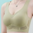 thumbnail image 1 of Lovskoo Women's Bra Breathable Plus Size Back Seamless Sports Bra Comfort Everyday Bra Green, 1 of 5