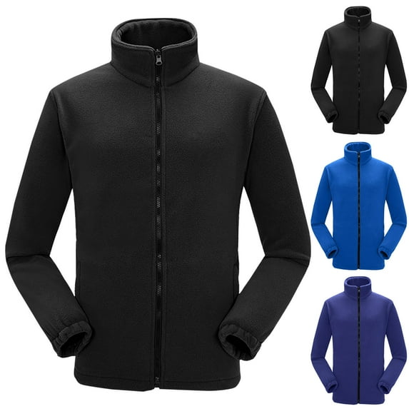 Lovskoo 2024 Womens Winter Coats Polar Fleece Thick Thermal Outdoor Long Sleeve Charging Recreation Jacket with Pockets Black