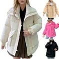 thumbnail image 1 of Lovskoo 2024 Womens Winter Coats Quilted Jacket Zipper Long Sleeve Knit Lapel Collar Mid Length Cotton Padded Jacket Pink, 1 of 8