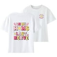thumbnail image 1 of Zwiiyzr 3-14Y Toddler Baby Boys Girl Summer Shirt Comfortable Solid Color Print Round Neck Short Sleeve Cotton T-Shirt Top White, 1 of 5