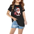 thumbnail image 1 of Zwiiyzr 3-14Y Toddler Boy Girls Christmas Shirts Short Sleeve Round Neck T-Shirt Christmas Graphic Tees Holiday Tops Toddler To Big Kids Black, 1 of 5
