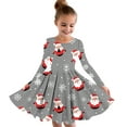 thumbnail image 1 of Zwiiyzr 4-14 Years Toddler and Girls' Skater Twirl Dress Christmas Printed Princess Dress Long Sleeved Round Neck Dress Multicolor, 1 of 4