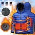 thumbnail image 1 of Lovskoo 4-15Y Kids Teens Unisex Heated Jacket C Usb Intelligent Constant Temperature Heated Windproof Plus Size Coat For Children Winter 3 Heated Jacket Coat Blue, 1 of 6