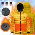 thumbnail image 1 of Lovskoo 4-15Y Kids Teens Unisex Heated Jacket S Usb Intelligent Constant Temperature Heated Windproof Plus Size Coat For Children Winter 3 Heated Jacket Coat Yellow, 1 of 7