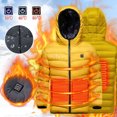thumbnail image 1 of Lovskoo 4-15Y Kids Teens Unisex Heated Jacket Usb Intelligent Constant Temperature Heated Windproof Plus Size Coat For Children Winter 3 Heated Jacket Coat Yellow, 1 of 7